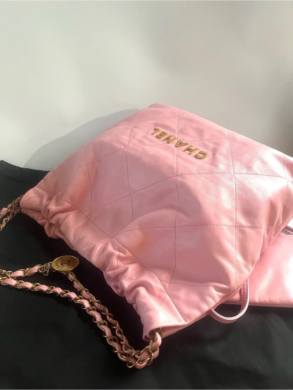 Chanel 22 Pink Calfskin Hobo Bag GHW